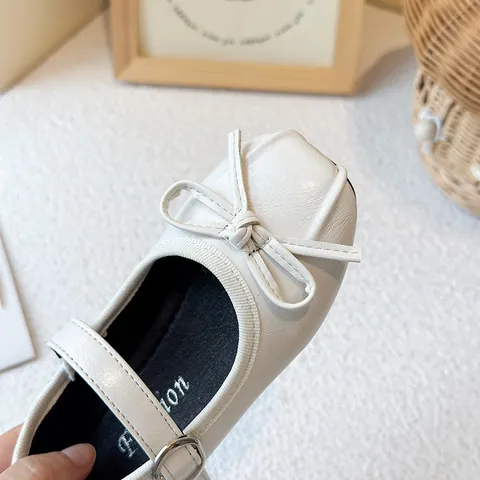 Kinder Mädchen Mary Jane Prinzessin Schuhe Süße Schleife Mikrofaser Leder Formelle Halbschuhe Schule Weiche Sohle Flache Schuhe