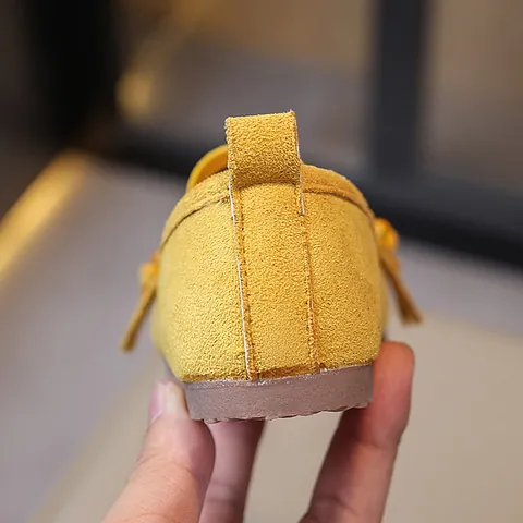 Korean Style Girls Mary Jane Princess Shoes Tassel Non-Slip Soft Sole Slip-On Flats Toddler Loafers For Wedding Party