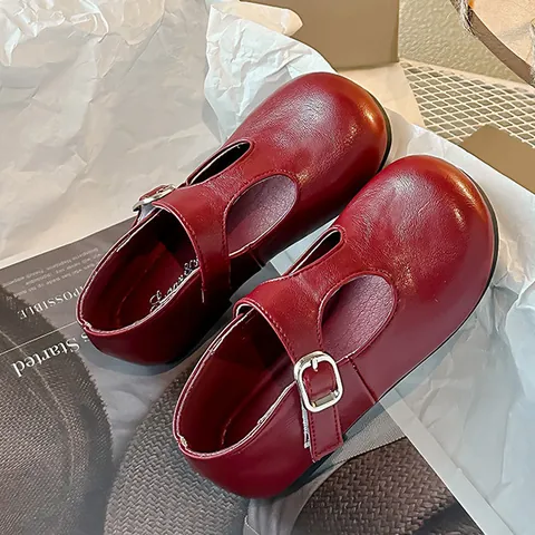 Girls T-Strap Mary Jane Shoes Soft Sole Princess Wedding Performance Leather Shoes For Toddler Little Kids