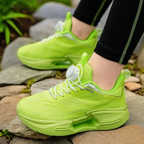 Chaussures de Course Jeunesse Bouton Rotatif Léger Respirant Mesh Baskets Pour Sports d'Été Semelle Souple Antidérapante Chaussures de Sport