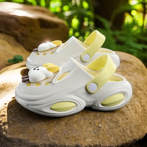 Women Dopamine Thick Sole Clog Sandals Summer Outdoor Beach Platform Garden Shoes With Cartoon Cloud Decoration EVA Soft Slides