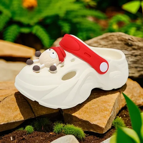 Kinder Clogs Meisjes Zomer Zachte Zool Antislip Strandsandalen Cartoon Schaap Decoratie Lichtgewicht EVA Tuinschoenen