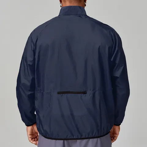 Men Lightweight Breathable Quick Dry Outdoor Jacket Stand Collar Ultra Thin Long Sleeve Hiking Climbing Travel Windbreaker Top