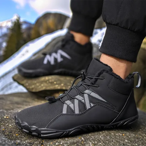 Barefoot Winter Snow Boots Men Women Fleece Lined Waterproof Warm Outdoor Shoes Non-Slip Wear-Resistant Five-Finger Ankle Boots