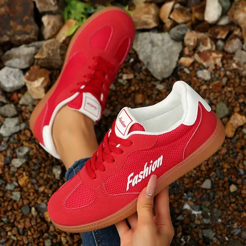 Women Vintage GAT Sneakers 2025 Spring New Mesh Breathable Casual Flat Board Shoes Soft Sole Color Block Fashion Sports Shoes