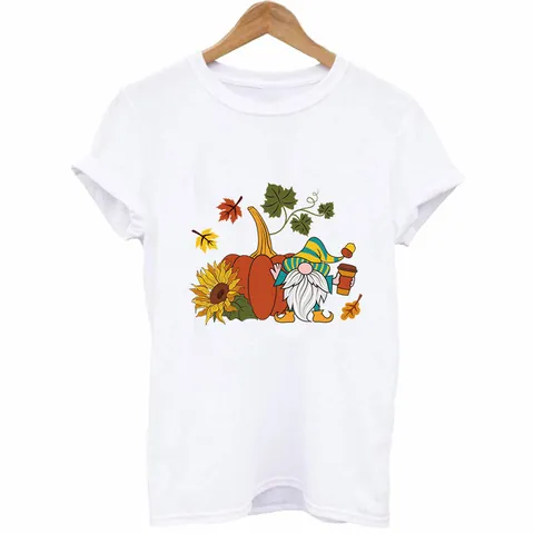Thanksgiving Gnome Pumpkin Truck Heat Transfer Patch Autumn DIY Iron On Decal For Clothing T-Shirt Bag Decoration