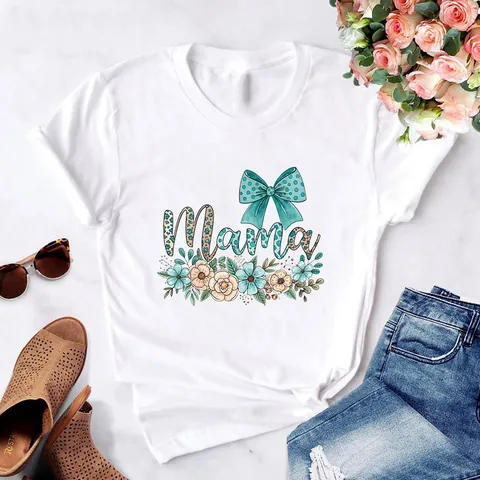 Día de la Madre Mama Flores Parches Termotransferibles Película PET DTF Pegatinas para Ropa Bolsos DIY Apliques Lavables