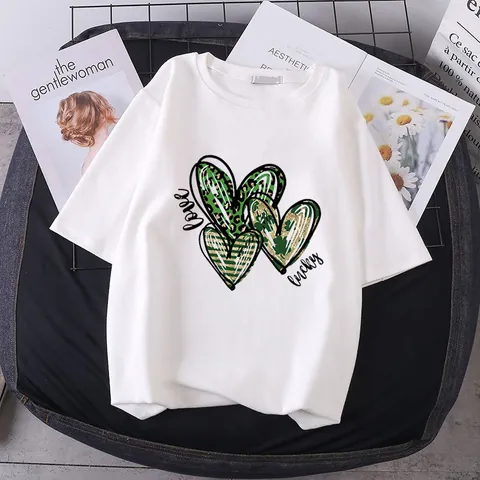 Valentine's Day Heart Heat Transfer Patches DIY Clothing Decor Cartoon Gnome Flower Leopard Print Iron On Patches For T-Shirt