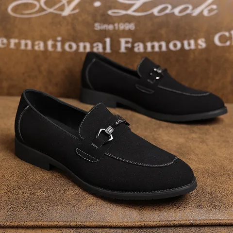 Ανδρικά Μοκασίνια Casual από Ματ Δέρμα PU Slip-On Παπούτσια Στομίδα Αλόγου Ραφές Αναπνεύσιμα Επίπεδα Παπούτσια για Γραφείο