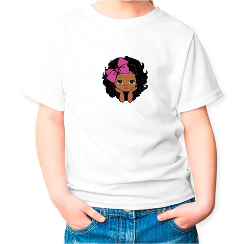 Parches de Transferencia de Calor Fai da Te Chica Afroamericana Dibujos Animados Termoadhesivos Lavables Frases Motivadoras Pegatinas para Ropa Bolso