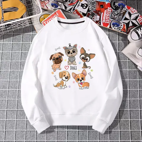 Cute Cartoon Dog Heat Transfer Patches Iron On Stickers For Clothing DIY Washable Applique For T-Shirts Bags Decoration