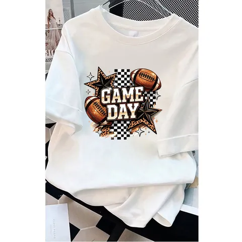 American Sports Baseball Mama Heat Transfer Decals For Clothing Washable DTF Iron On Patches Football Game Day Printed DIY Applique For T-Shirt Bags