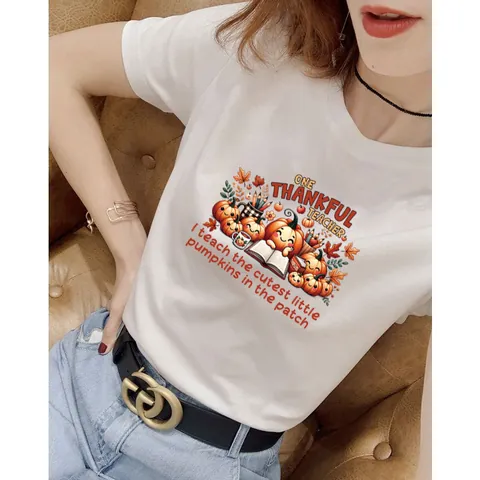 Thanksgiving Turkey Pumpkin Heat Transfer Patches Autumn Fall Iron On Stickers For Clothing DIY PET Film Offset Printing Label