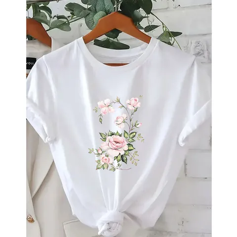 Floral Heat Transfer Patches Aesthetic Lotus Rose Printed Iron On Stickers DIY Clothing Decoration Washable Apparel Accessories