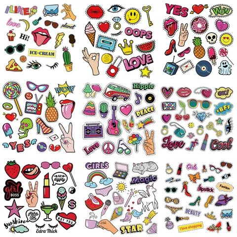 Summer Cartoon Heat Transfer Patches For Clothing DIY Iron On Stickers Washable High Elasticity Patches For T-Shirts Bags