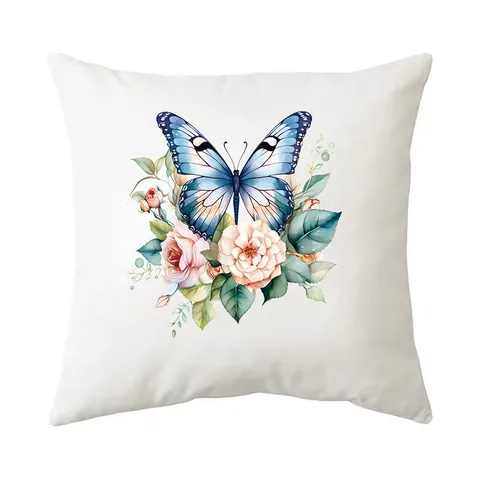 Watercolor Butterfly Flower Heat Transfer Patches For Clothing Washable DTF Iron On Decals DIY Decorative Stickers For T-Shirts Bags