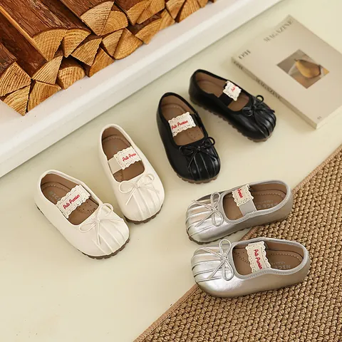 Mignon Nœud Bébé Ballerines Doux Mary Jane Chaussures Semelle Souple Princesse Fête Chaussures pour Tout-Petits Filles