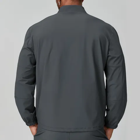 Men's Stand Collar Quarter Zip Sporty Outdoor Jacket Thin Breathable Nylon Spandex Hiking Running Long Sleeve Top