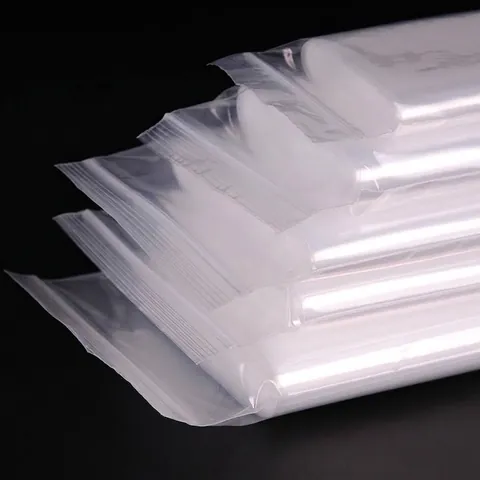 Sacs de Rangement à Fermeture Éclair en Polyéthylène Épaissi Transparent pour Aliments Vêtements Produits Secs Sacs d'Emballage Transparents Refermables Résistants à l'Humidité