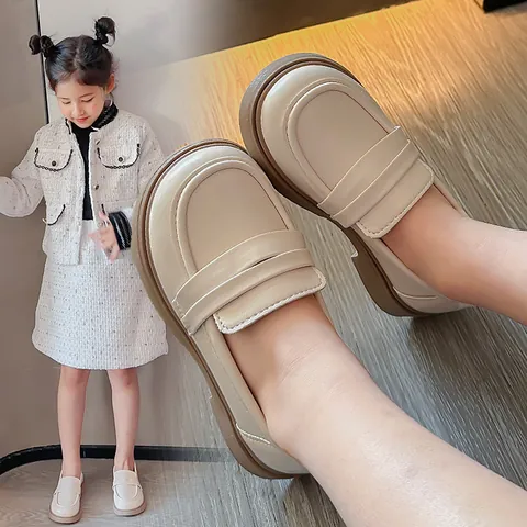 Mädchen JK Loafer Britischer Akademie-Stil Weiche Sohle Prinzessin Schuhe Slipper Kinder Casual Formelle Schulschuhe Aus PU-Leder