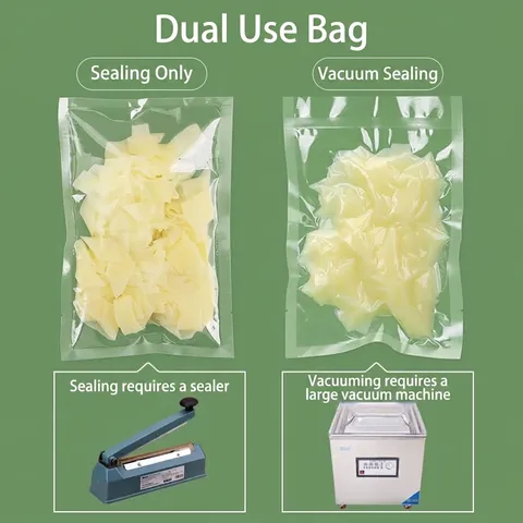 100-1000Pcs Transparent PET PE Composite Food Grade Sealer Bags Heat Sealed Thickened Easy Tear Leakproof Sauce Liquid Packaging Bag For Kitchen