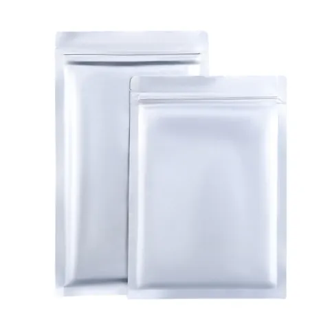 Aluminum Foil Ziplock Bags Food Grade Flat Bottom Resealable Mylar Storage Bag For Tea Coffee Snack Dog Food Moisture-Proof
