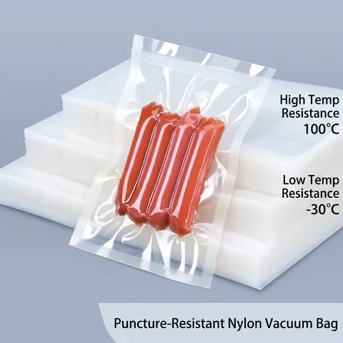 Food Grade Thickened Nylon Vacuum Sealer Bags Clear Smooth Food Storage Bags For Commercial Home Sealing Machine Storage Packaging