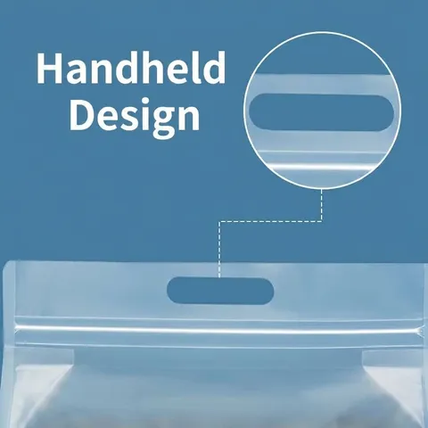 Frosted Horizontal Handle Eight-Side Sealed Food Packaging Bags Moisture-Proof Self-Sealing Stand-Up Plastic Bags For Snacks Dried Fruit Nut Storage