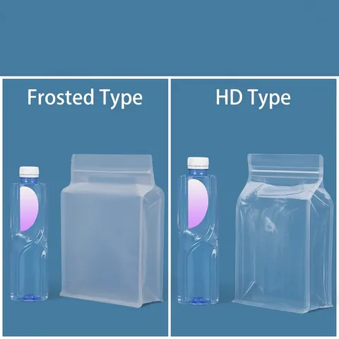 Frosted Clear Octagonal Sealing Stand Up Bags Food Packaging Pouch With Self Sealing Zipper And Handle For Snacks Grain Tea Storage Bag