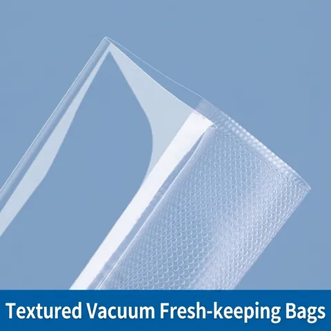 Textured Vacuum Sealer Bags Food Grade BPA Free Embossed Transparent Seal Storage Rolls For Meat Vegetable Preservation