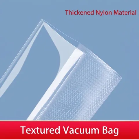 Textured Vacuum Sealer Bags Food Storage Preservation Packs Mesh Transparent Compression Plastic Seal Bags For Kitchen Storage