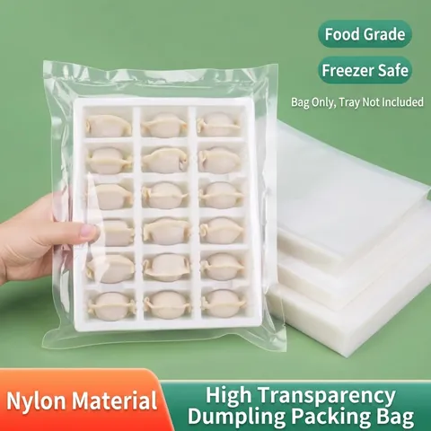 Food Grade Vacuum Sealer Bags Transparent PA PE Composite Plastic Bags For Frozen Dumpling Preservation Storage Packaging