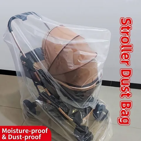 Thickened Transparent Stroller Dust Cover Waterproof PE Plastic Storage Bag For Baby Stroller High Chair Lazy Sofa Protection