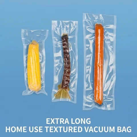 Transparent Vacuum Food Sealer Bags For Household Storage PA PE Mesh Texture Bags For Ham Meat Fresh Keeping