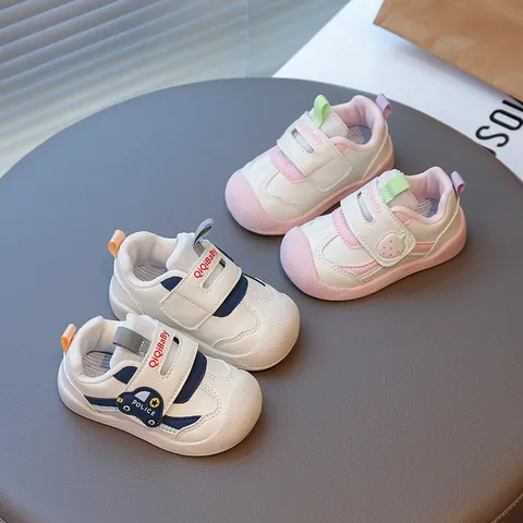 Scarpe da Passeggio per Neonati Ragazzi Ragazze Suola Morbida Primi Passi Neonato Traspirante Cartoon Polizia Auto Fragola Sneakers