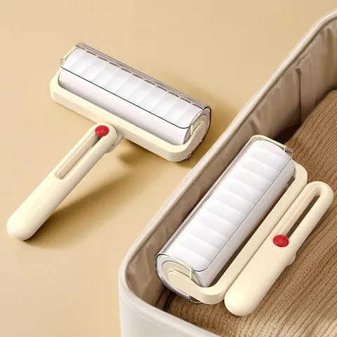 Foldable Lint Roller For Clothes Bed Pet Hair Removal Adhesive Roller With Dust Cover Portable Travel Household Cleaning Tool
