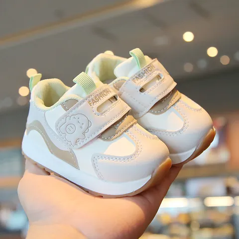 Toddler Walking Shoes Breathable Soft Sole Anti-Slip Cartoon Panda Rabbit Hook And Loop Sneakers For Baby Boys Girls