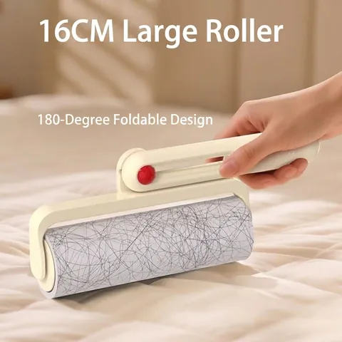 Foldable Lint Roller For Clothes Bed Pet Hair Removal Adhesive Roller With Dust Cover Portable Travel Household Cleaning Tool