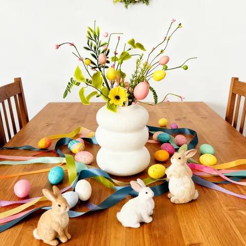 Easter Egg Simulation Berry Cuttings Artificial Flower Picks For Home Decor Festive Pastoral Style Silk Cloth Branches