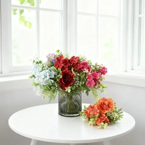 French Style Artificial Peony Bouquet High Quality Satin Peony Flowers For Wedding Party Home Living Room Decoration