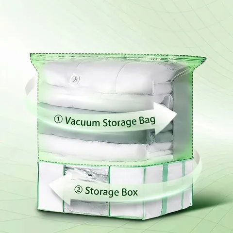 Durable Oxford Cloth Vacuum Storage Box Under Bed Clothes Organizer With Transparent Window Space Saving Bag For Bedroom