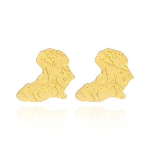 Retro Alloy Africa Map Earrings For Women Personalized Hammered Texture Africa Map Stud Earrings Ethnic Nefertiti Drop Hook Earrings Jewelry Gift