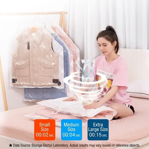 Hangende Vacuüm Opbergzakken Voor Donsjacks Ruimtebesparende Verdikte Kledingkast Opbergzakken Voor Jassen Jurken