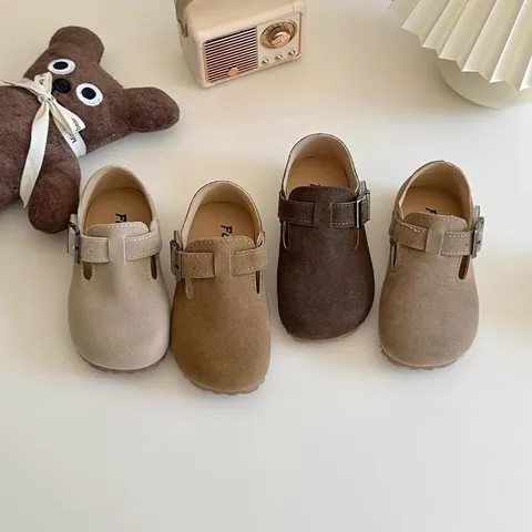 Kids Birkenstock Style Microfiber Leather Clogs Casual Slip On Flats For Boys Girls Toddler Spring Autumn Fashion Shoes