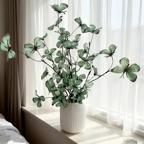 Traumhaft Künstliche Schmetterlingsblume Anordnung Seidenblume Ast Verdorrter Ast Für Zuhause Hochzeit Garten Schaufenster Dekoration
