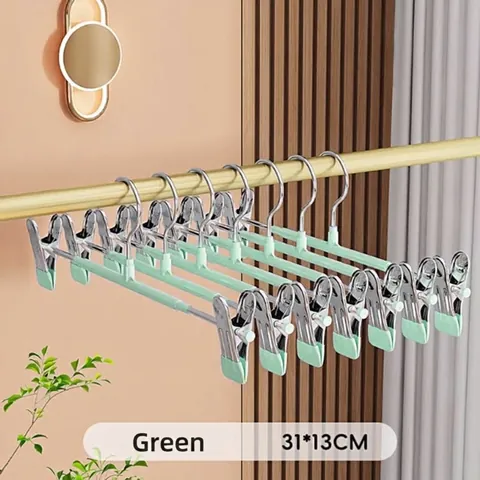Non-Slip Stainless Steel Pant Hanger Dipped Coating Space Saving Wardrobe Clip Hanger For JK Skirts Trousers Closet Organizer