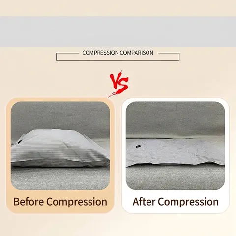 Hand Roll Vacuum Compression Storage Bag Striped Thicken Pump-Free Clothing Space Saver Bags For Travel Moving Home Organizer