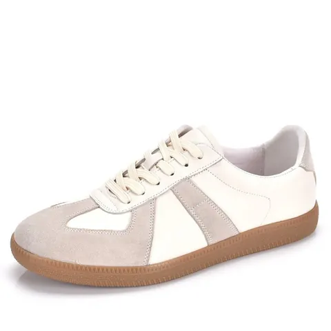 Men's Retro German Army Trainer GAT Shoes Genuine Leather Sneakers Casual Board Shoes Autumn White Black Gum Sole Flat Shoes