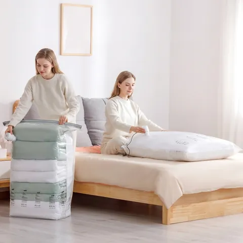 Pompe à Vide électrique Portable Pour Sacs De Rangement Blanc ABS Petit Extracteur D'air Ménager Pour Vêtements Couette Pompe Manuelle Gain De Place