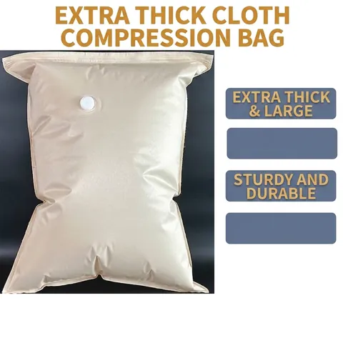 Vacuum Compression Storage Bag For Quilts Clothes Space Saving PET PE Material Dustproof Sealing Bags With Kangaroo Pattern Home Organization